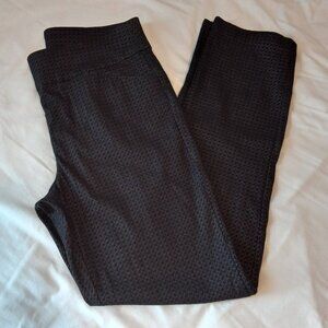 Christopher Banks Signature Slimming Pants Women Sz 12 Black with White Design